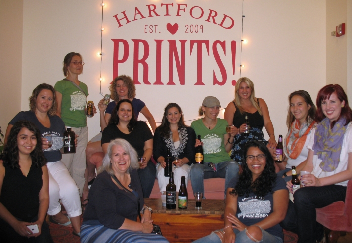 The Girls Pint Out Connecticut women at Hartford Prints! in Hartford. Photo by Will Siss